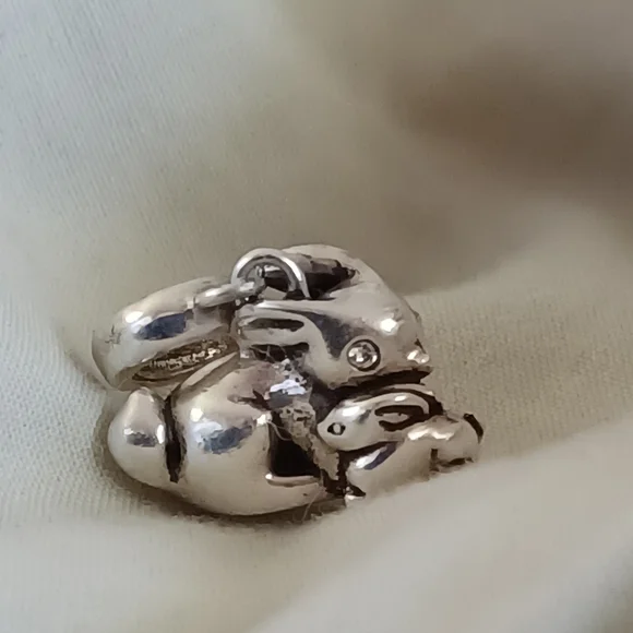Bunny Rabbit Sterling Charm - Picture 5 of 5